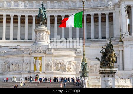 Monumento a Vittorio Emanuele II, Piazza Venezia, Roma, Italia, Europa Foto Stock