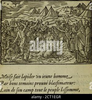 . Qvadrins historiqves de la Bibbia . L E V I T I Q V E XXIII. Tour meintendir la Loy du (jeateur. DEVTERONOME XXXIIIL Foto Stock