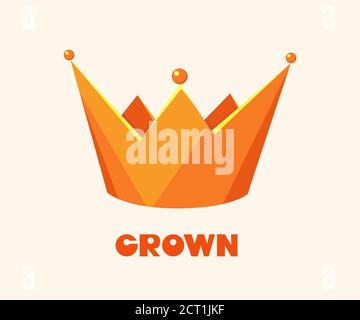 Corona d'oro per re o monarca, regina o principessa tiara, indirizzo del principe. Classico segno araldico imperiale. Gioielli antichi d'epoca e l'imperatore coronatio Illustrazione Vettoriale