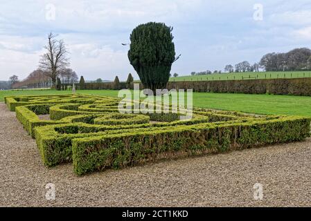 Ashdown House Gardens (conosciuto anche come Ashdown Park) - Casa di campagna del XVII secolo nella parrocchia civile di Ashbury Nella contea inglese dell'Oxfordshire - Foto Stock