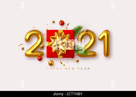 2021 Felice anno nuovo. Illustrazione Vettoriale