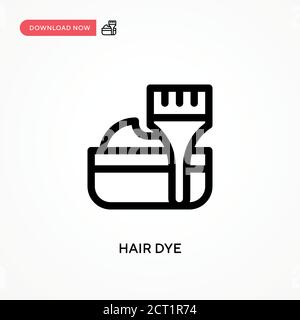 Icona vettoriale semplice per tinture per capelli. Illustrazione vettoriale semplice e moderna per siti Web o applicazioni mobili Illustrazione Vettoriale