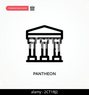 Icona vettore semplice Pantheon. Illustrazione vettoriale semplice e moderna per siti Web o applicazioni mobili Illustrazione Vettoriale