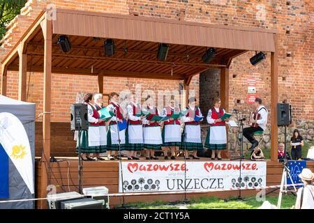 Czersk, Polonia - 20 settembre 2020: Un evento folcloristico al castello di Czersk Foto Stock