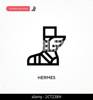 Icona vettore semplice Hermes. Illustrazione vettoriale semplice e moderna per siti Web o applicazioni mobili Illustrazione Vettoriale