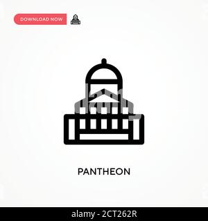 Icona vettore semplice Pantheon. Illustrazione vettoriale semplice e moderna per siti Web o applicazioni mobili Illustrazione Vettoriale