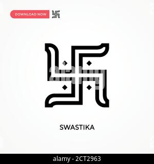 Swastika icona vettore semplice. Illustrazione vettoriale semplice e moderna per siti Web o applicazioni mobili Illustrazione Vettoriale