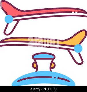 Icona della linea di colore dei puntini. Servizi di parrucchiere. Accessorio per capelli. Accessorio donna. Industria di bellezza. Pittogramma per pagina web, promo. Illustrazione Vettoriale