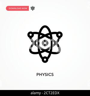 Icona vettore semplice fisica. Illustrazione vettoriale semplice e moderna per siti Web o applicazioni mobili Illustrazione Vettoriale