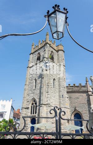 Chiesa parrocchiale di San Nicola, Church Street, Alcester, Warwickshire, Inghilterra, Regno Unito Foto Stock