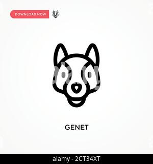 Icona vettore semplice Genet. Illustrazione vettoriale semplice e moderna per siti Web o applicazioni mobili Illustrazione Vettoriale