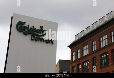 Carlsberg Sign in Copenhagen Foto Stock