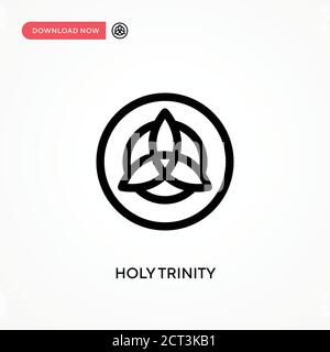 Icona vettore semplice trinità Santa. Illustrazione vettoriale semplice e moderna per siti Web o applicazioni mobili Illustrazione Vettoriale