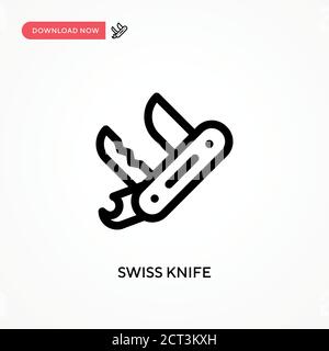 Coltello svizzero semplice vettore icona. Illustrazione vettoriale semplice e moderna per siti Web o applicazioni mobili Illustrazione Vettoriale