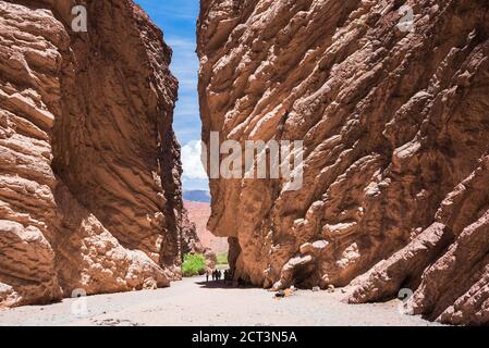 Anfiteatro di Quebrada de Cafayate (nota anche come Quebrada de las Conchas e Gola di Cafayate), Provincia di Salta, Argentina del Nord, Sud America Foto Stock