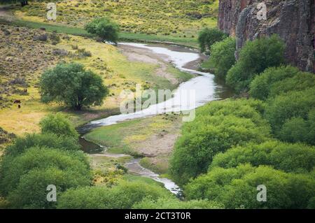 Gola a Cueva de las Manos (Grotta delle mani), Provincia di Santa Cruz, Patagonia, Argentina, Sud America Foto Stock