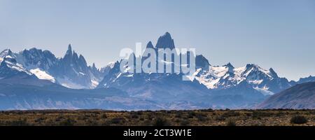 Monte Fitz Roy (alias Cerro Chalten o Cerro Fitz Roy), Chalten, Patagonia, Argentina, Sud America Foto Stock