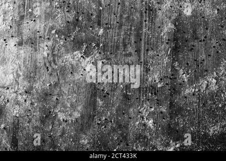 Briciole di pane e pasta di farina sul tavolo di legno utilizzate per lo sfondo Foto Stock