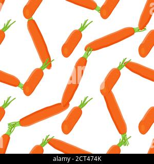 Illustrazione sul tema della carota gialla di modello luminoso, radice vegetale per guarnizione. Modello vegetale costituito da carote belle, molte radici di pianta. SIM Illustrazione Vettoriale