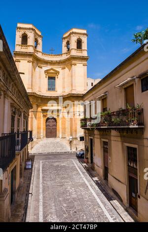 Chiesa di Montevergine, noto, Val di noto, Patrimonio dell'Umanità dell'UNESCO, Sicilia, Italia, Europa Foto Stock