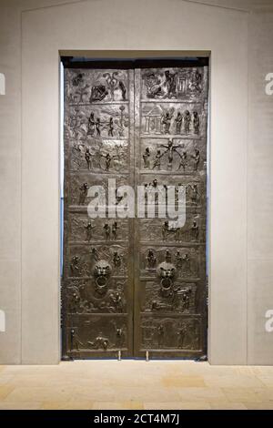 Bernward´s porta, cattedrale, Hildesheim, bassa Sassonia, Germania Foto Stock