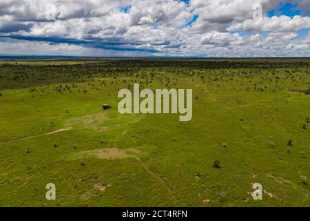 El Karama Ranch, Laikipia County, Kenya drone Foto Stock