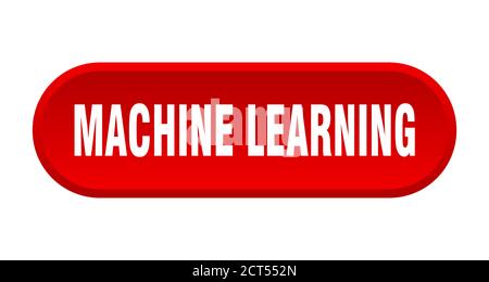 pulsante apprendimento automatico. segno arrotondato isolato su sfondo bianco Illustrazione Vettoriale
