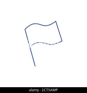 Icona del flag di linea. Illustrazione vettoriale di stock isolata su sfondo bianco Illustrazione Vettoriale