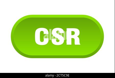 pulsante csr. segno arrotondato isolato su sfondo bianco Illustrazione Vettoriale
