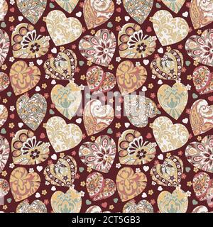 I colori ascoltano un pattern vettoriale senza interruzioni. Illustrazione Vettoriale