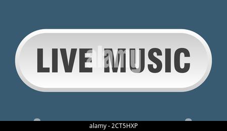 pulsante musica dal vivo. segno arrotondato isolato su sfondo bianco Illustrazione Vettoriale