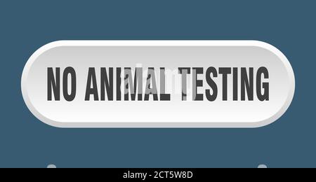 nessun pulsante per test su animali. segno arrotondato isolato su sfondo bianco Illustrazione Vettoriale