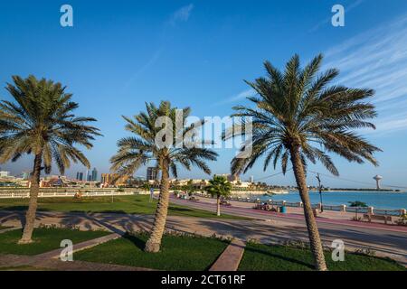 Meravigliosa vista mattutina sulla Corniche al khobar - al- Khobar, Arabia Saudita. Foto Stock