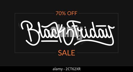 Abstract Hand writting Black Friday sale Vector Illustration Art. Tipografia Illustrazione come logotipo Illustrazione Vettoriale