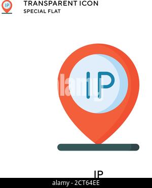Icona vettore IP. Illustrazione piatta. Vettore EPS 10. Illustrazione Vettoriale