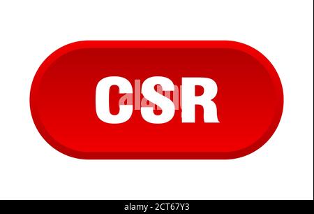 pulsante csr. segno arrotondato isolato su sfondo bianco Illustrazione Vettoriale