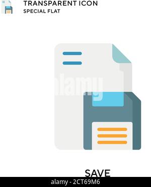 Icona Salva vettore. Illustrazione piatta. Vettore EPS 10. Illustrazione Vettoriale
