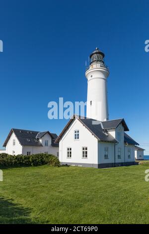 Hirtshals Fyr, lo storico faro di Hirtshals, Jutland, Danimarca Foto Stock