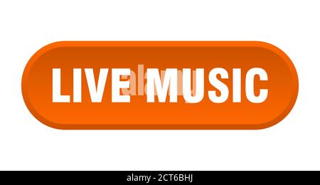 pulsante musica dal vivo. segno arrotondato isolato su sfondo bianco Illustrazione Vettoriale
