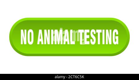 nessun pulsante per test su animali. segno arrotondato isolato su sfondo bianco Illustrazione Vettoriale