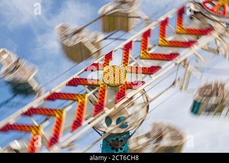 Parco dei divertimenti di corsa Foto Stock