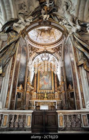 Italia, Roma, chiesa di San Luigi dei francesi, cappella San Luigi Re di Francia Foto Stock