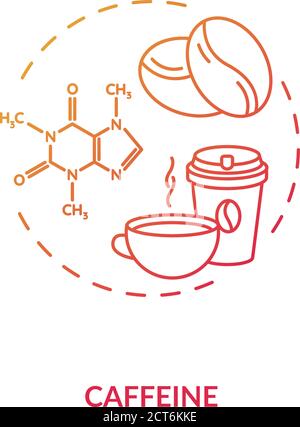 Icona del concetto di caffeina Illustrazione Vettoriale