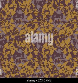 fogliame autunnale senza cuciture motivo vettoriale Illustrazione Vettoriale