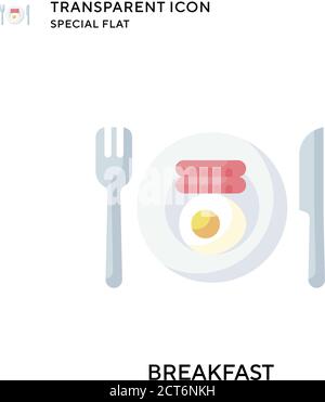 Icona vettore colazione. Illustrazione piatta. Vettore EPS 10. Illustrazione Vettoriale