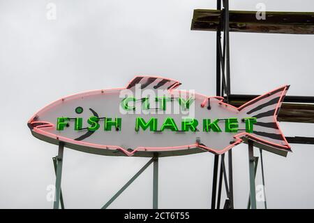 City Fish Market a Seattle, Washington USA Foto Stock