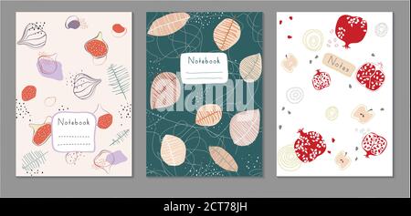 Modelli di frontespizio. Impostare i layout astratti universali. Adatto per notebook, pianificatori, brochure, libri, cataloghi ecc. modelli semplici e senza soluzione di continuità utilizzati Illustrazione Vettoriale