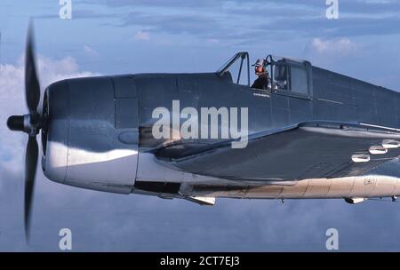 Grumman F6F Hellcat aereo della seconda guerra mondiale Navy/Marine Fighter Foto Stock