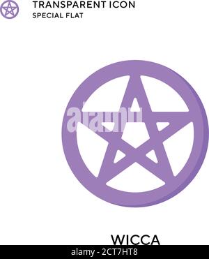 Icona vettore Wicca. Illustrazione piatta. Vettore EPS 10. Illustrazione Vettoriale