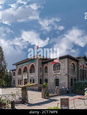 Ankara/Turchia-Agosto 22 2020: Il primo edificio della Grande Assemblea Nazionale della Turchia ad Ankara Foto Stock